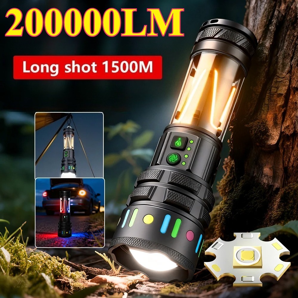 Outdoor Powerbank - Powerful Ultra Bright LED Flashlight Type-C
