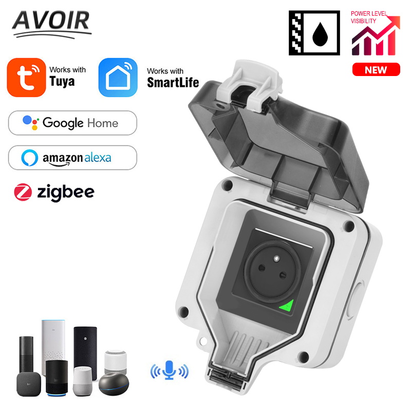 Outdoor Power Outlet Wifi - Avoir Zigbee Tuya IP66 Outdoor Waterproof
