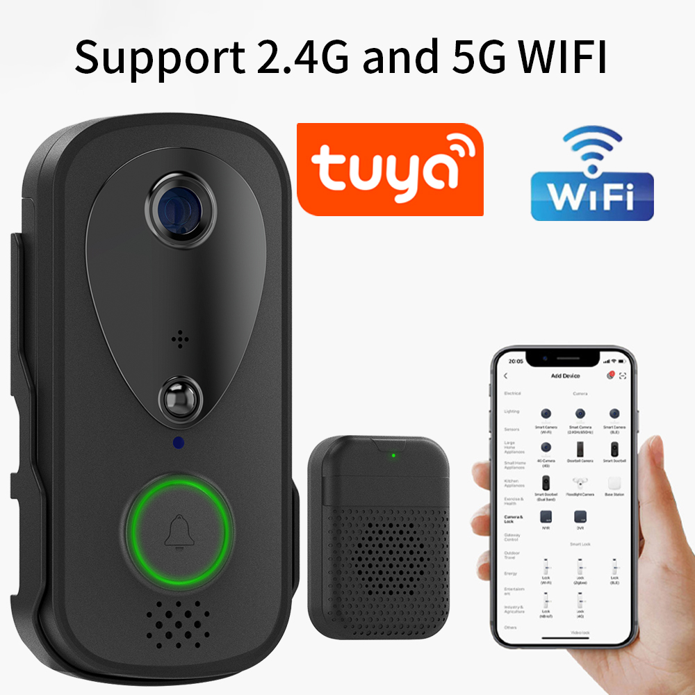 Outdoor Power Outlet Wifi - 5G 2.4G WiFi Video Doorbell 1080P