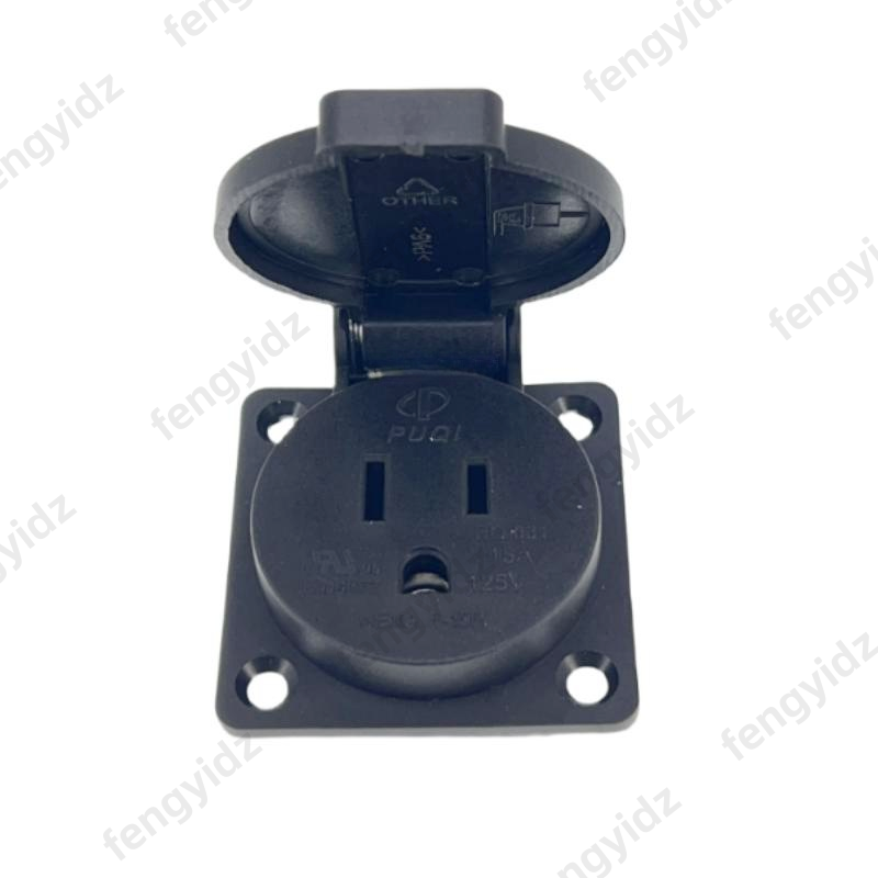 Black 125V 15A 20A IP44 CE Ame - Outdoor Power Outlet Waterproof ulasan dan harga