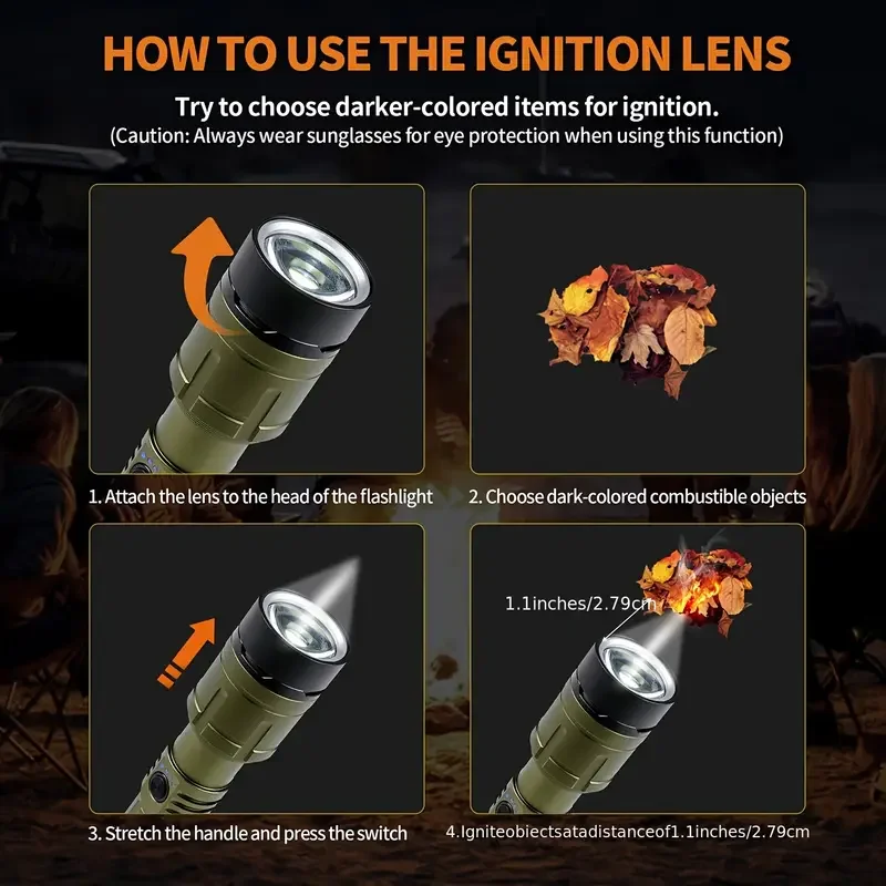 Bright Zoomable Flashlight w/  - Outdoor Powerbank ulasan dan harga