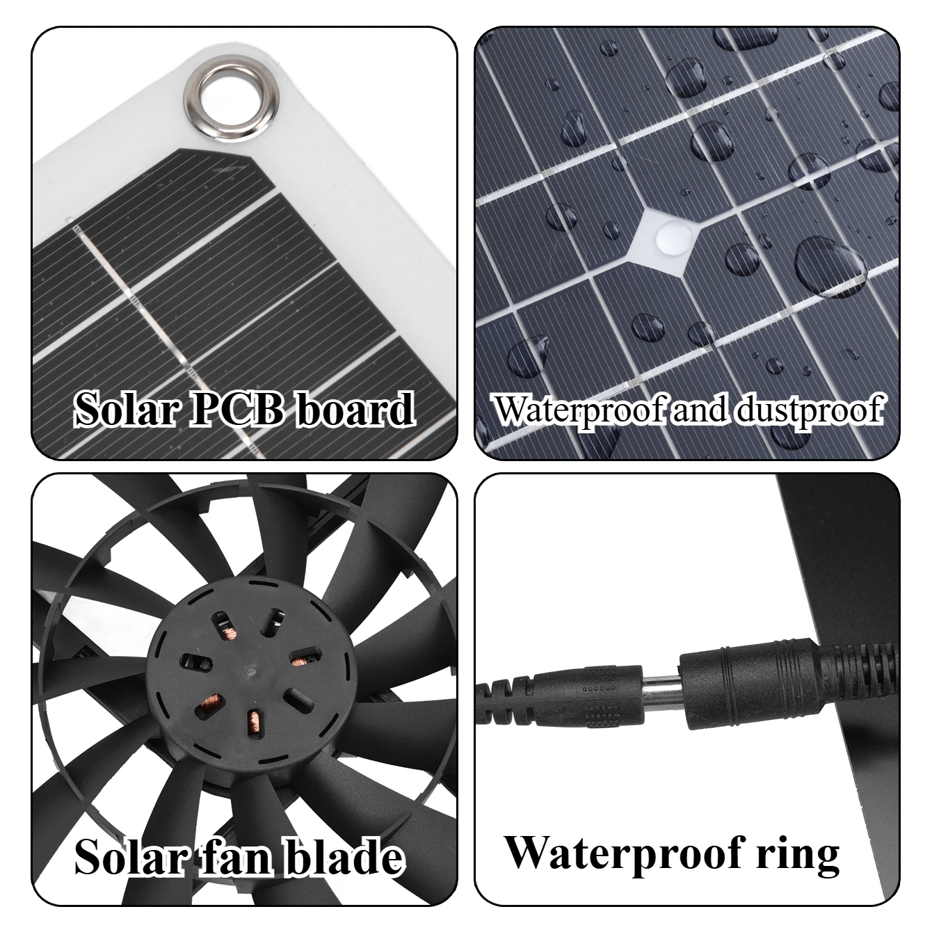 Solar Exhaust Fan Kit 15W 25W  - Outdoor Power Kit ulasan dan harga