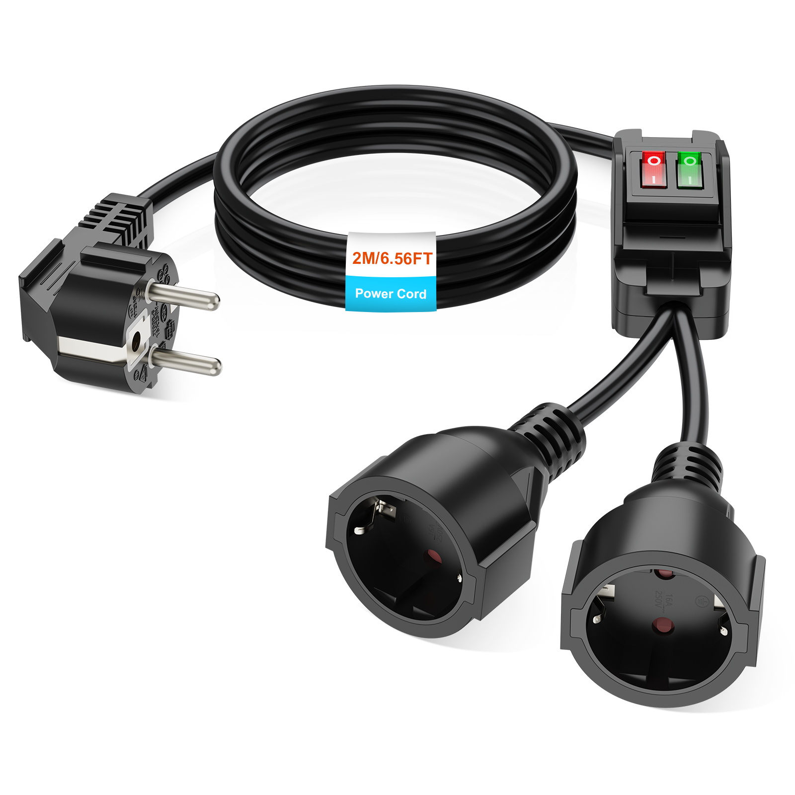 EU Plug 40cm/2m Extension Cord - Outdoor Power Extension ulasan dan harga