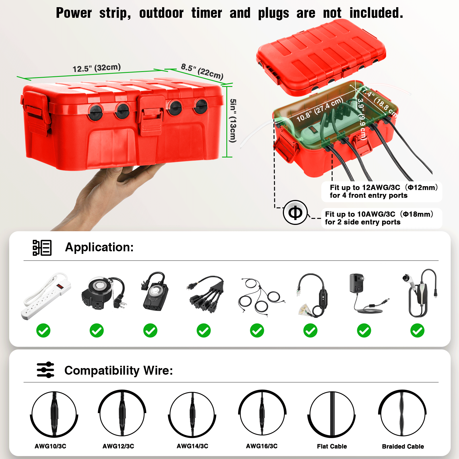 Weatherproof IP54 Outdoor Exte - Outdoor Power Outlet Waterproof ulasan dan harga