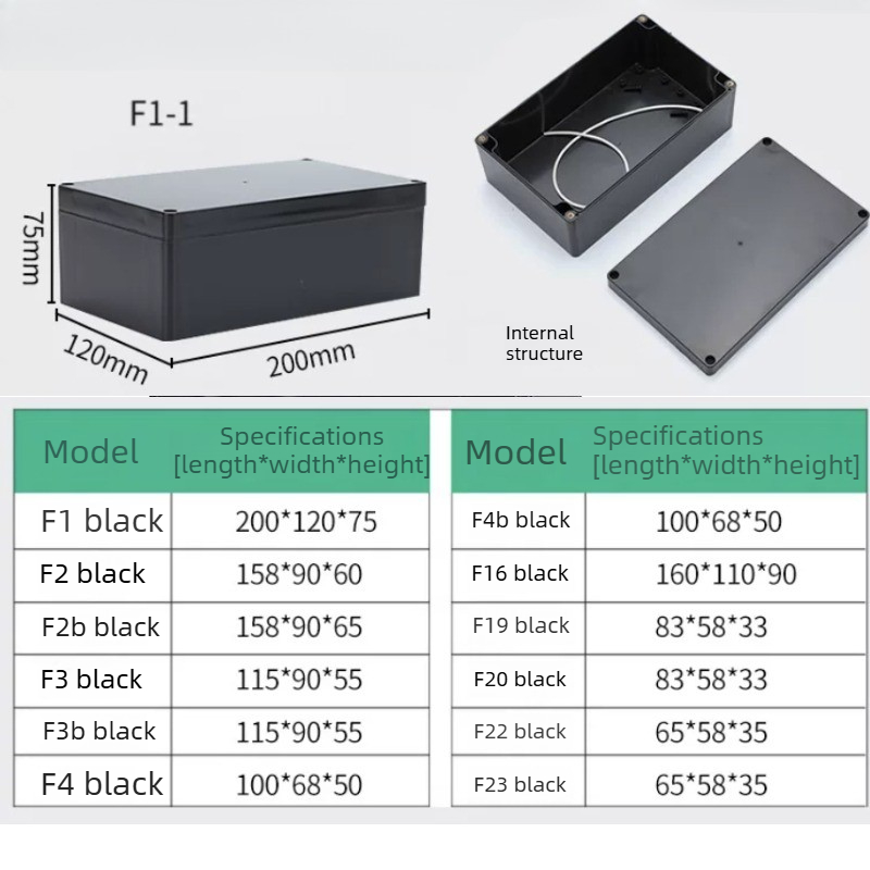 Type F Black Waterproof Juncti - Outdoor Power Junction Box ulasan dan harga