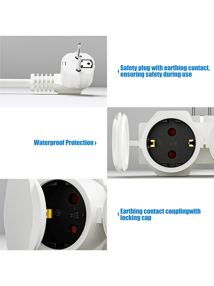 EU Extension Cable with 2 Schu - Outdoor Power Extension ulasan dan harga