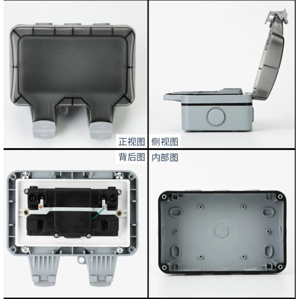 EU KR Outdoor Wall Waterproof  - Outdoor Power Outlet Waterproof ulasan dan harga