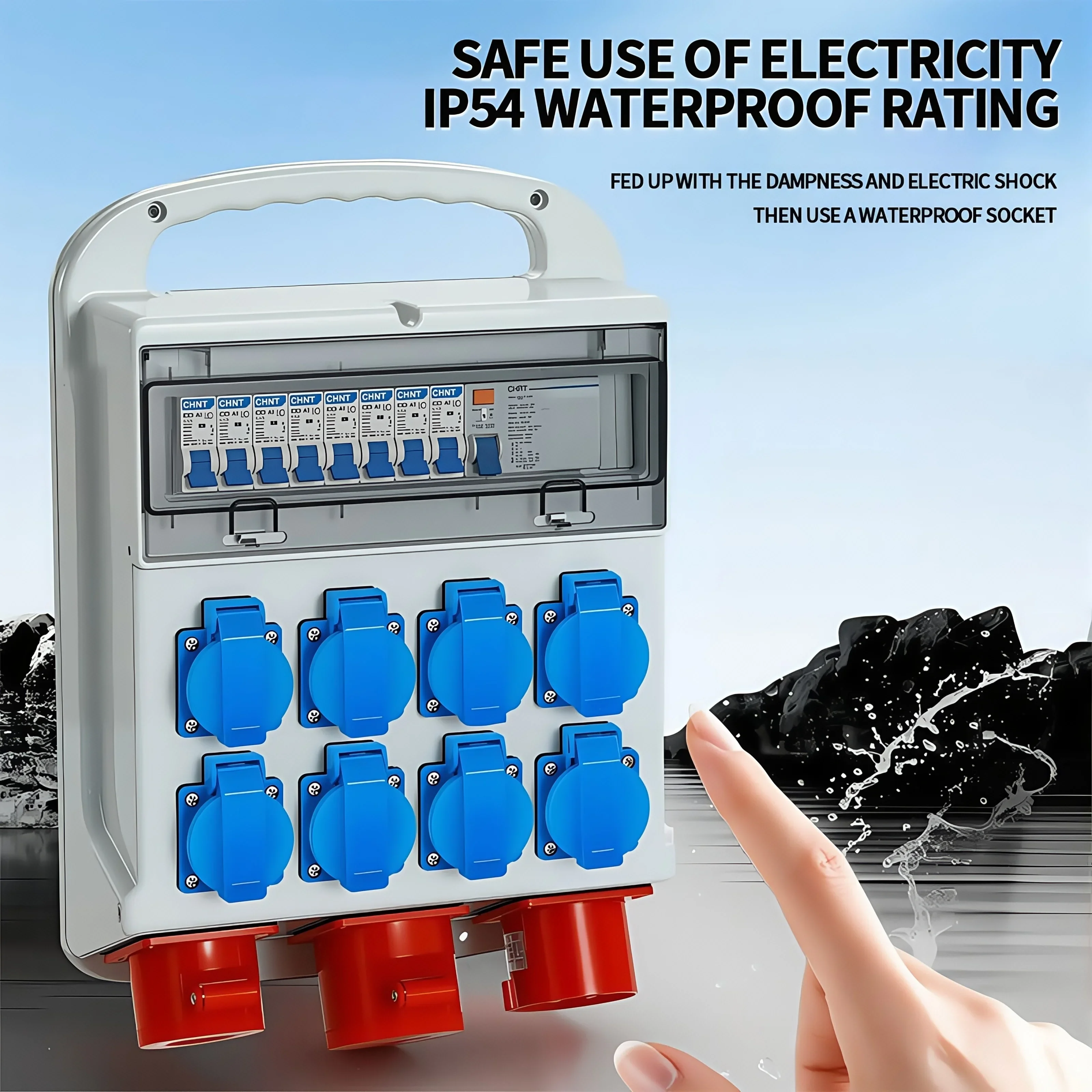 IP54 16A Waterproof Industrial - Outdoor Power Outlet Waterproof ulasan dan harga