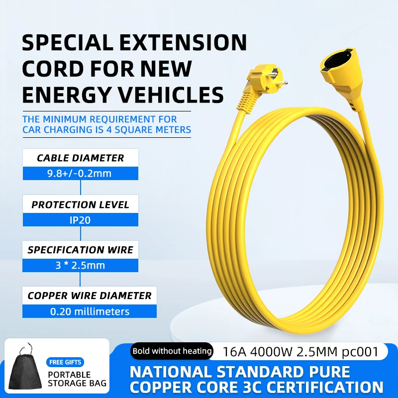 16A EU Schuko Extension Cord 4 - Outdoor Power Extension ulasan dan harga