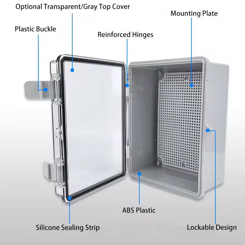 IP66 Waterproof Grey/Transpare - Outdoor Power Junction Box ulasan dan harga