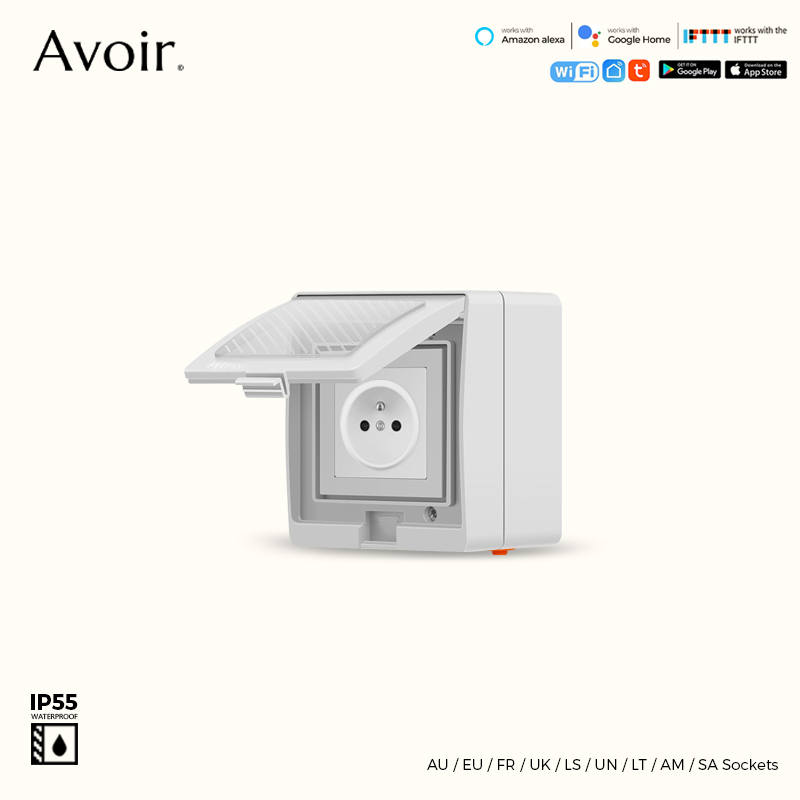 Avoir Tuya Smart Waterproof Wi - Outdoor Power Outlet Wifi ulasan dan harga