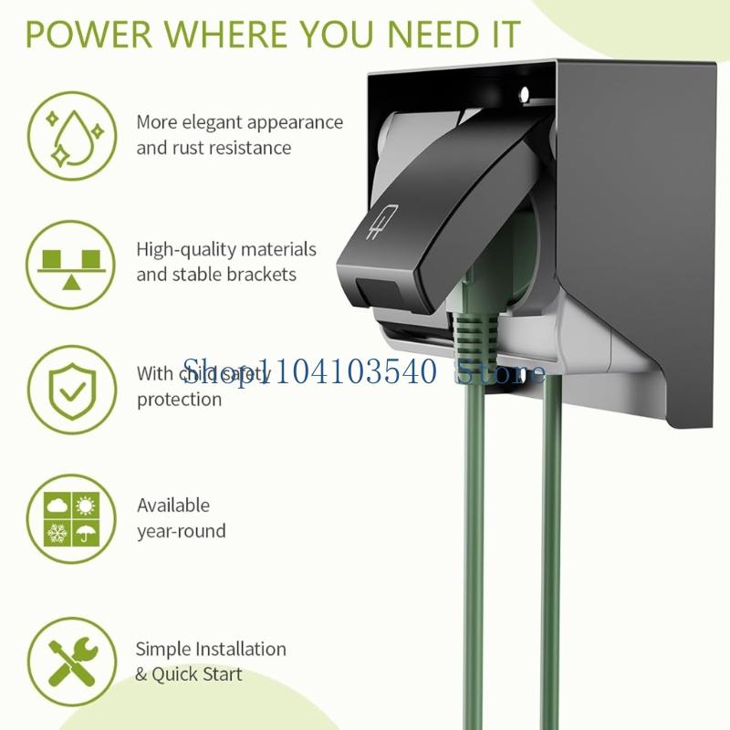 02DC 2 Gang Waterproof Outlet  - Outdoor Power Outlet Waterproof ulasan dan harga