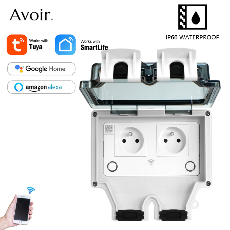 Avoir Tuya Power Socket IP66 O - Outdoor Power Outlet Wifi ulasan dan harga