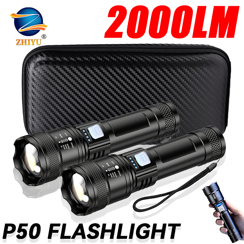 Tactical LED Flashlight 2000LM - Outdoor Powerbank ulasan dan harga