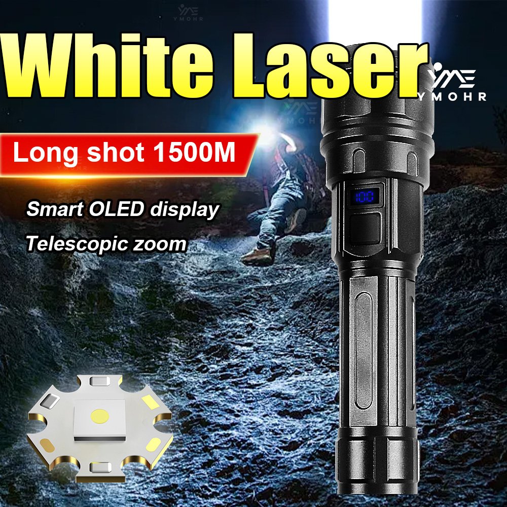 White Laser High Power Flashli - Outdoor Powerbank ulasan dan harga